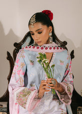 Shanaya By Mahnur Embroidered Lawn 3 Piece Unstitched Suit MN25SL D-ABEER